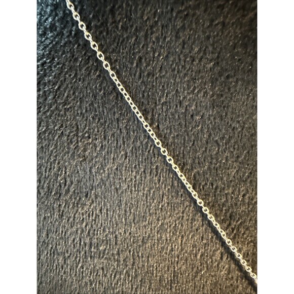 Unbranded Silver & Light Blue Triangle “P” Charm On .925 Unbranded 18” Necklace - Picture 3 of 5